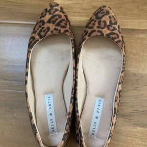 Kelly & Katie Leopard Point Toe Ballet Flats